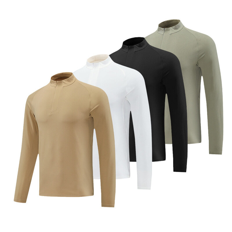 T Shirt Tight Fit - For Men's Quick-drying Long-sleeved Turtleneck Running