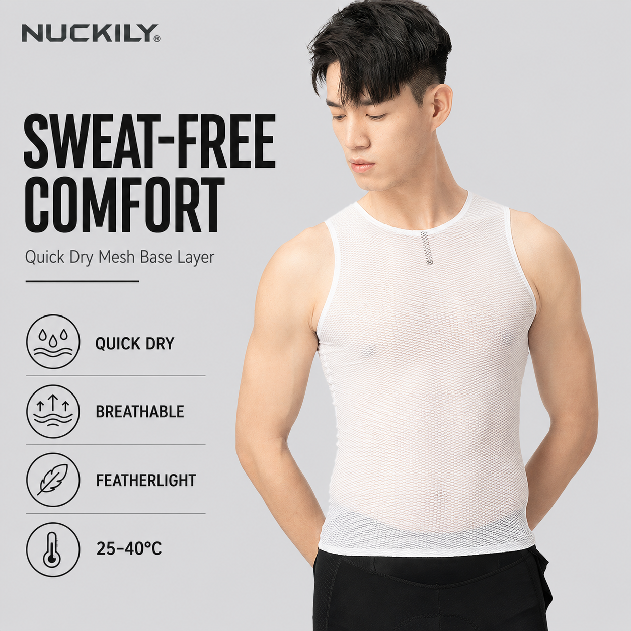 NUCKILY Men Cycling Base Layer – Sleeveless Undershirt recenzja i cena