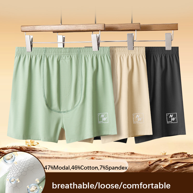Solid Color Men Underwear Boxe – Boxer Shorts Modal recenzja i cena
