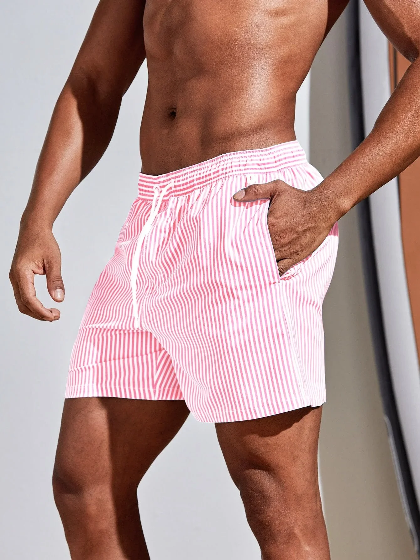 Men Vertical Striped Drawstrin – Bamboo Fiber Trunk recenzja i cena