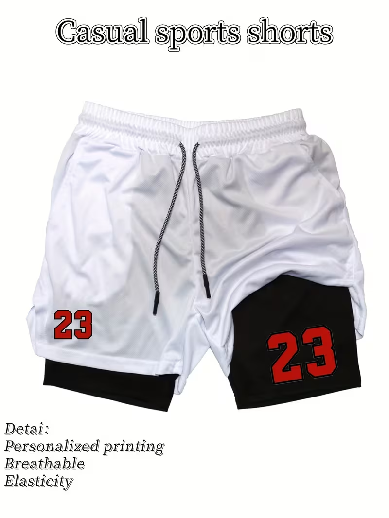 2026 New Men's Quick-Dry Doubl – Compression Shorts Athletes recenzja i cena