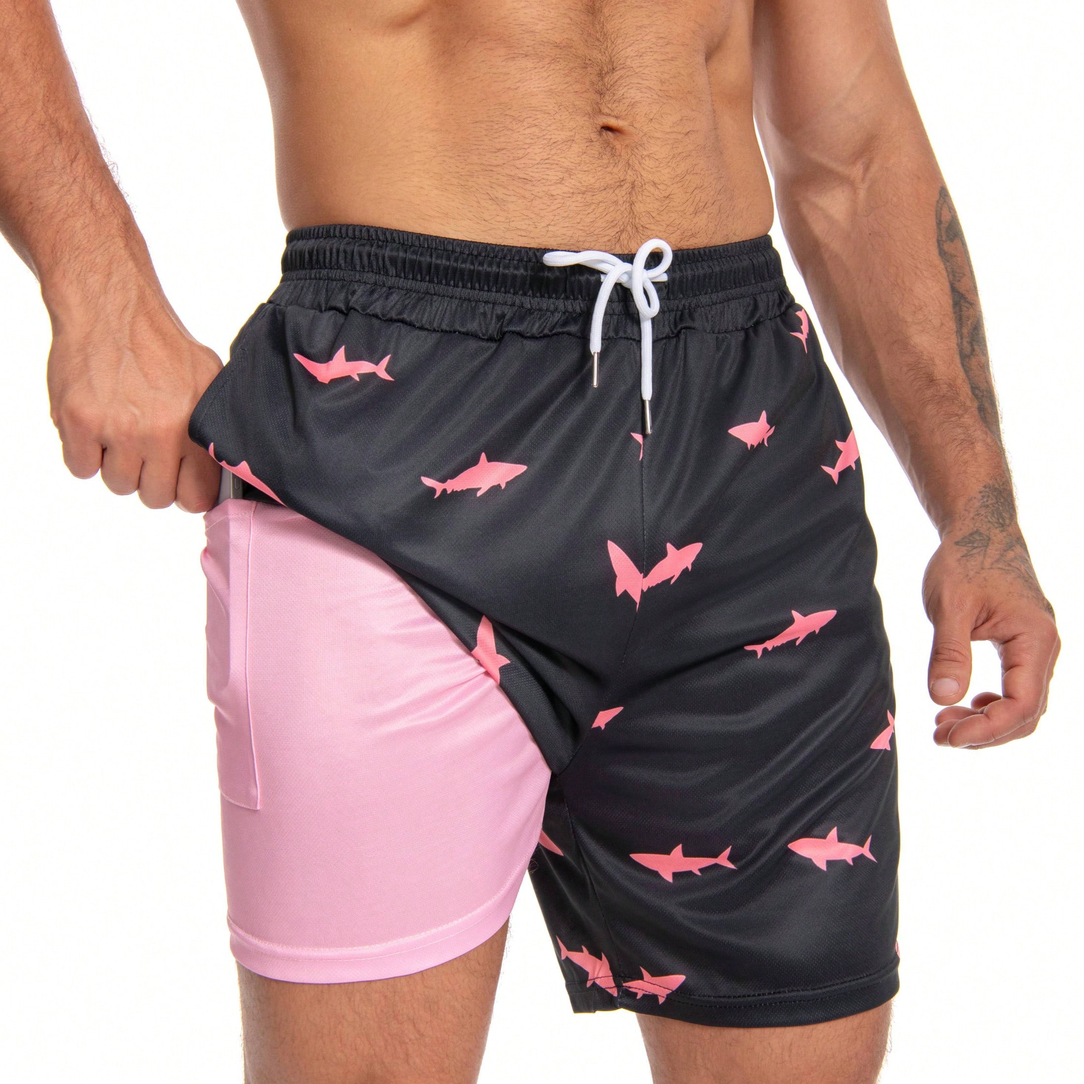 Mens Swim Trunks With Compress – Trunk Breathable Men recenzja i cena