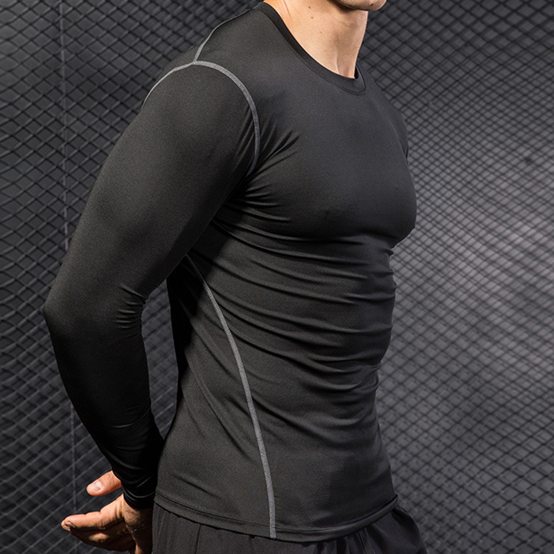 Men's Running Sports Long Slee – T Shirt Tight Fit recenzja i cena
