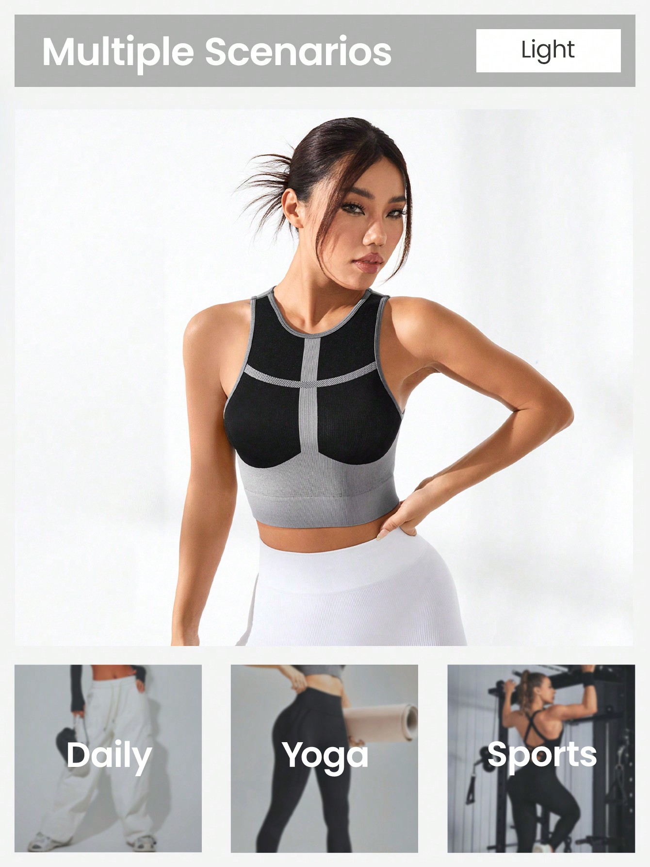 Women Color Block Cross Line R – Tank Top Ribbed recenzja i cena