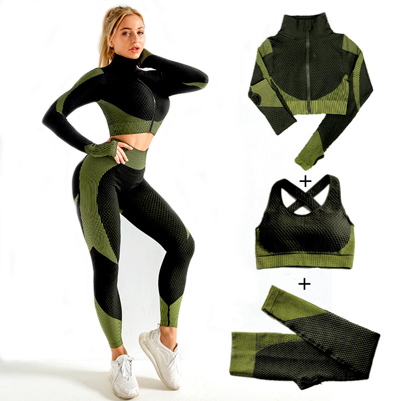 Women Seamless Yoga Sets 2Pcs/ – Compression Long Pant recenzja i cena