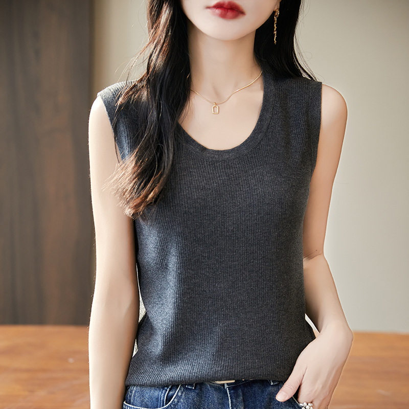 WinvyNee Women Deep Crew Neck  – Tank Top Ribbed recenzja i cena