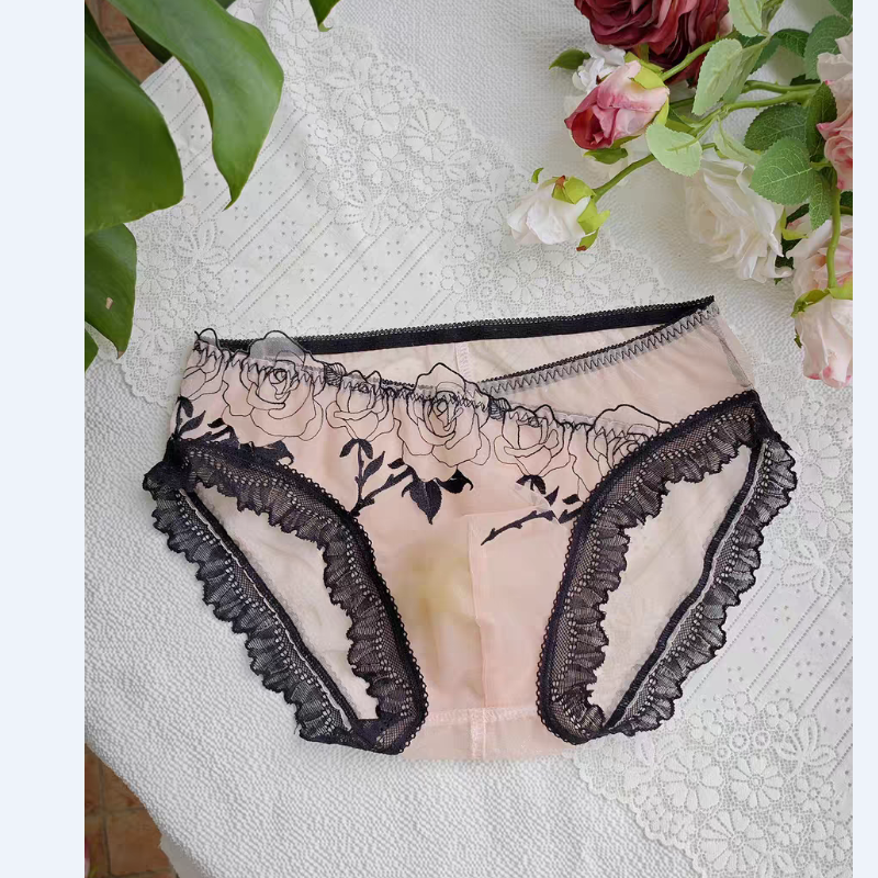 Men's Elegant Embroidery Lace  – Pouch Boxer Pouch recenzja i cena