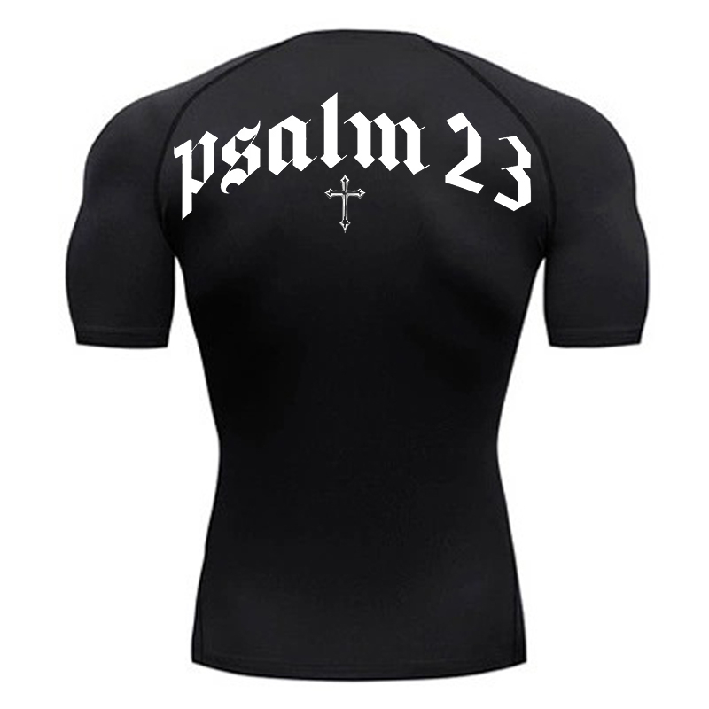 Psalm 23 Cross Print Compressi – Base Layer Top recenzja i cena