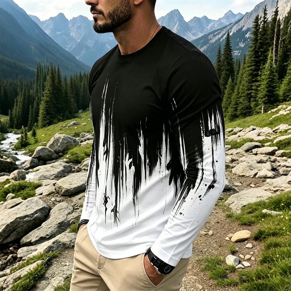 Men's Gradient Ink Splash Long – Base Layer Top recenzja i cena